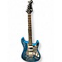 Used SX MIRROR SERIES STRAT COPY Blue Solid Body Electric Guitar Blue