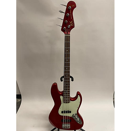 SX Used SX Traditional Series VTG Bass Candy Apple Red Electric Bass Guitar Candy Apple Red