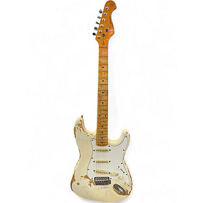 Used SX VINTAGE SERIES Buttercream Solid Body Electric Guitar