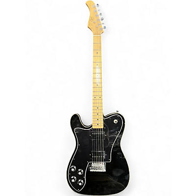 Used SX Vintage T-Style Lefty Black Solid Body Electric Guitar