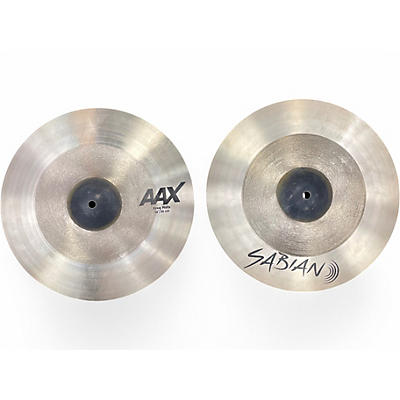 Used Sabian 14in aax freq hats Cymbal