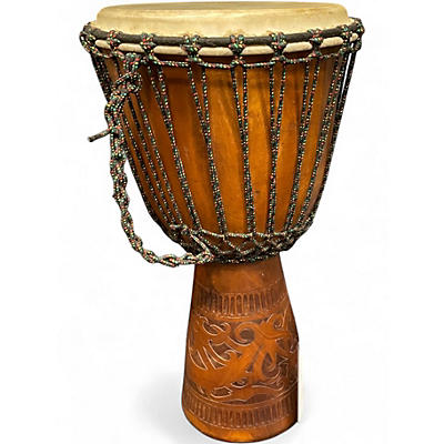 Used Sageman 14in DJEMBE 14IN HEAD Antique Natural Drum