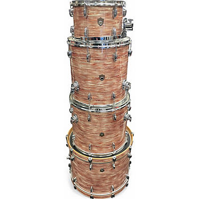 Used Sakae 4 Piece trilogy pink oyster Drum Kit