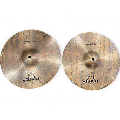 Used Saluda 13in NEMESIS HI HAT PAIR Cymbal