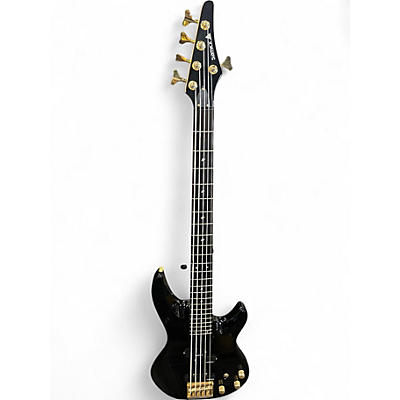 Used Samick 5 STRING BASS Black Electric Bass Guitar