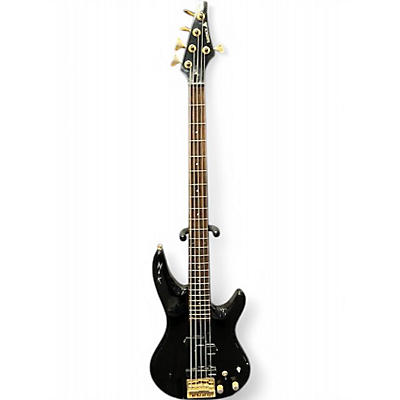 Used Samick 5 string bass Black Electric Bass Guitar