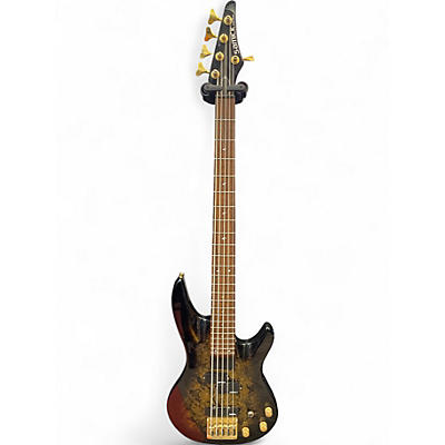 Used Samick ARTIST SERIES 5 STRING Brown Sunburst Electric Bass Guitar