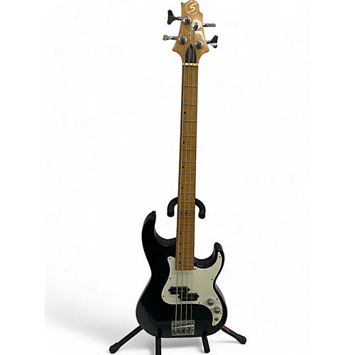 Samick Used Samick CORSAIR GREG BENNET DESIGN Black and White Electric Bass Guitar Black and White