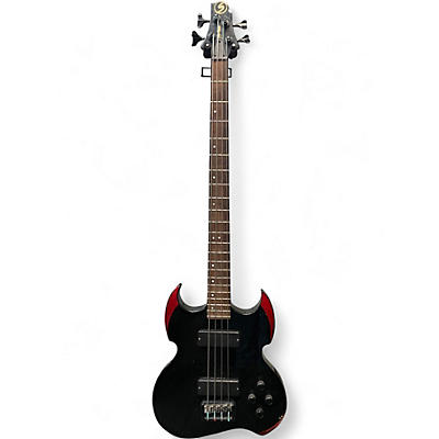 Used Samick GREG BENNETT BLACK AND RED Electric Bass Guitar