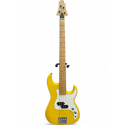 Used Samick GREG BENNETT CORSAIR Yellow Electric Bass Guitar