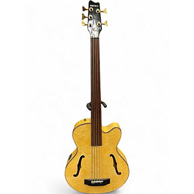 Used Samick HFB5 690RB 5 String Blonde Electric Bass Guitar