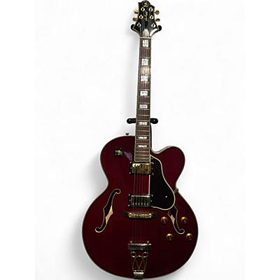 Used Samick JZ-2 Wine Red Hollow Body Electric Guitar
