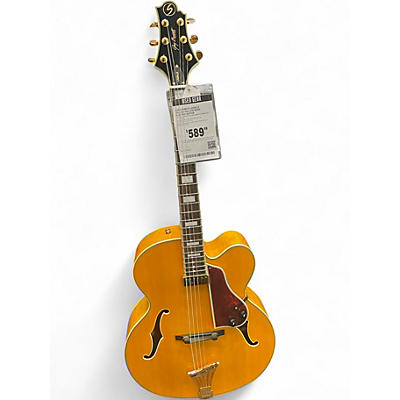 Used Samick Lasalle  Yellow Hollow Body Electric Guitar