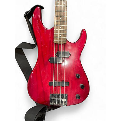 Used Samick PJ Red Electric Bass Guitar