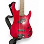 Used Samick PJ Red Electric Bass Guitar Red