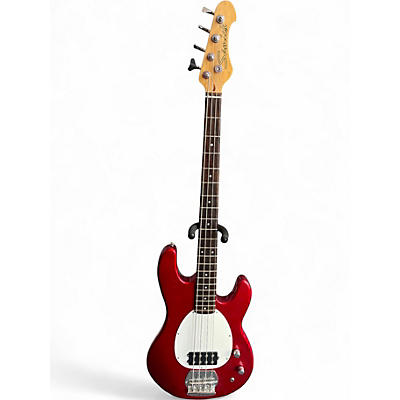 Used Samick PWB-41 Candy Apple Red Electric Bass Guitar
