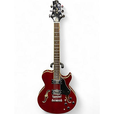 Used Samick RL-2/TR Red Hollow Body Electric Guitar
