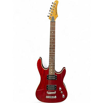 Used Samick S-Style Trans Red Solid Body Electric Guitar