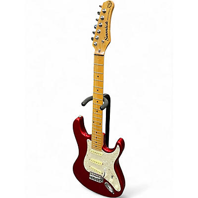 Used Samick S-style  Candy Apple Red Solid Body Electric Guitar
