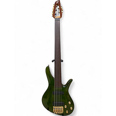 Used Samick SAKB56690 Trans Green Electric Bass Guitar