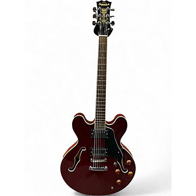 Used Samick SAN 450 ARTIST EDITION Trans Red Hollow Body Electric Guitar
