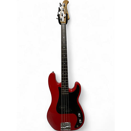 Used Samick SILVERTONE BASS RED  Electric Bass Guitar RED