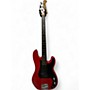 Used Samick SILVERTONE BASS RED  Electric Bass Guitar RED