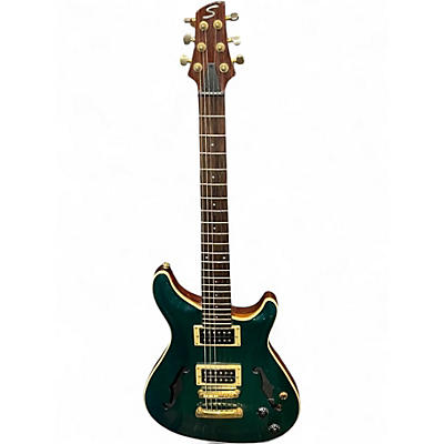 Used Samick SPGF650 Sapphire Blue Trans Hollow Body Electric Guitar