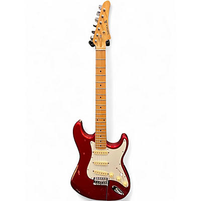 Used Samick SS-430A Candy Apple Red Solid Body Electric Guitar
