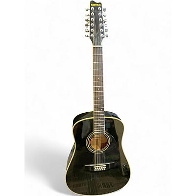 Used Samick SW 260-12B Black 12 String Acoustic Guitar