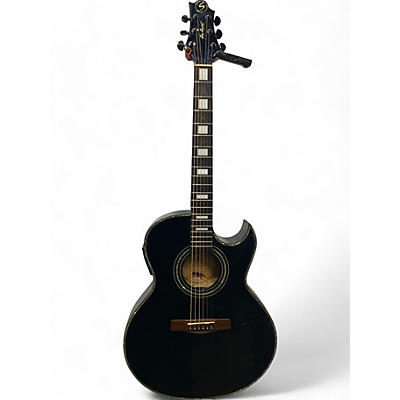 Samick Used Samick designed by Greg Bennett TMJ-17CE Black Acoustic Electric Guitar