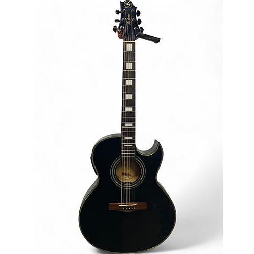 Samick Used Samick designed by Greg Bennett TMJ-17CE Black Acoustic Electric Guitar Black