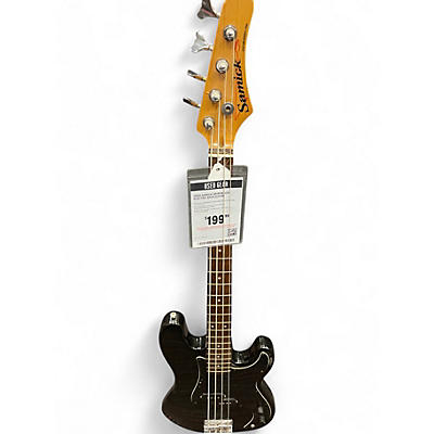 Used Samick lb11r Black Electric Bass Guitar