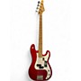 Used Samick lb11r Candy Apple Red Metallic Electric Bass Guitar Candy Apple Red Metallic