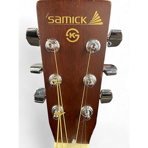 Used Samick sw 210ts Natural Acoustic Guitar Natural