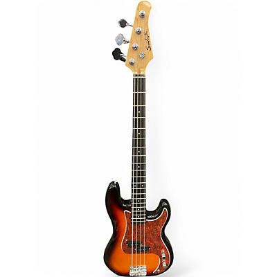 Used Sawtooth P-Bass Style Sunburst Electric Bass Guitar