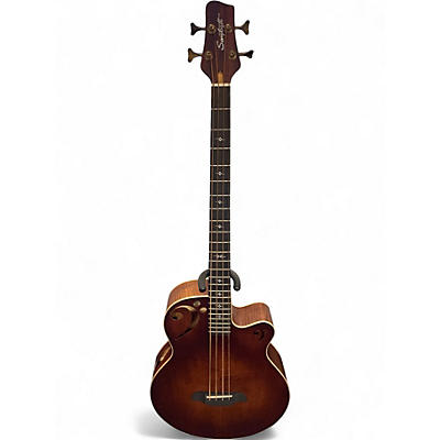 Used Sawtooth ST-AB24-EC-FMSV 2 Color Sunburst Acoustic Bass Guitar