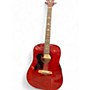 Used Sawtooth ST-LH-AD-MV-CH Burgundy Acoustic Guitar Burgundy