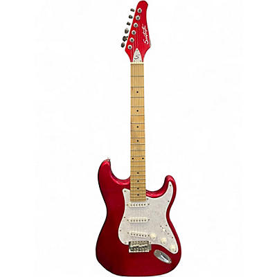 Used Sawtooth STRAT RED SPARKLE Solid Body Electric Guitar