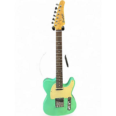 Used Sawtooth st-et-scrw Surf Green Solid Body Electric Guitar