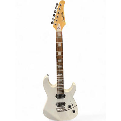 Used Sawtooth stm24 Classic White Solid Body Electric Guitar