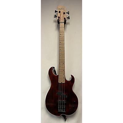 Used Scar Guitars Custom Built PJ W EMGs Red Electric Bass Guitar
