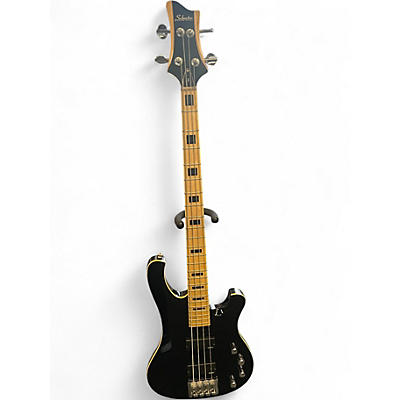 Used Schecter 004 Black Electric Bass Guitar