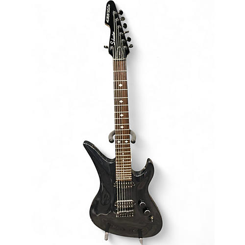Used Schecter A-7 Black Sparkle Solid Body Electric Guitar Black Sparkle