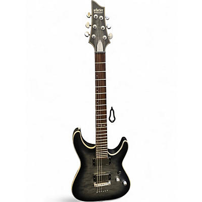 Used Schecter C-1 PLATINUM Trans Black Solid Body Electric Guitar