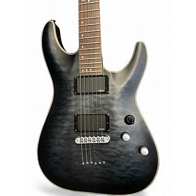 Used Schecter C1 PLATINUM Trans Black Solid Body Electric Guitar