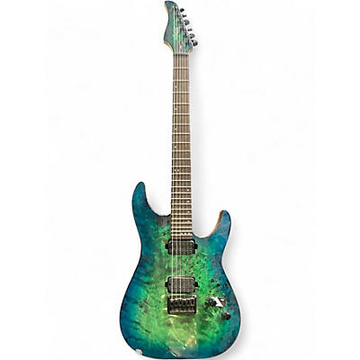 Used Schecter CR6 Aqua Burst Solid Body Electric Guitar