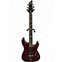 Used Schecter DAMIEN ELITE 6 STRING Crimson Red Burst Solid Body Electric Guitar Crimson Red Burst
