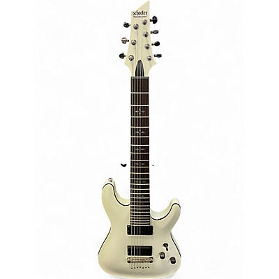 Used Schecter Demon 7 White Solid Body Electric Guitar