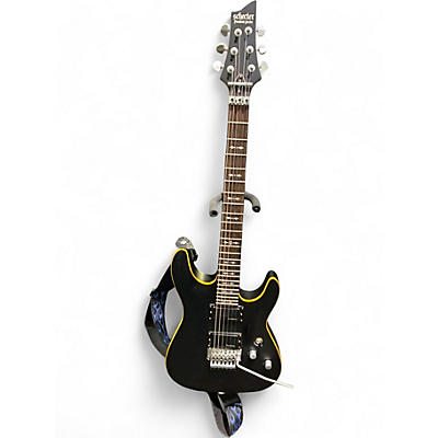 Used Schecter Diamond Series Omen Active FR Satin Black Solid Body Electric Guitar
